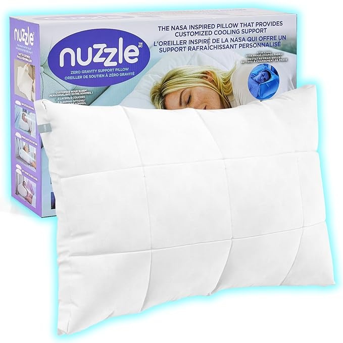 Nuzzle Cooling Adjustable Pillow for Side Sleepers